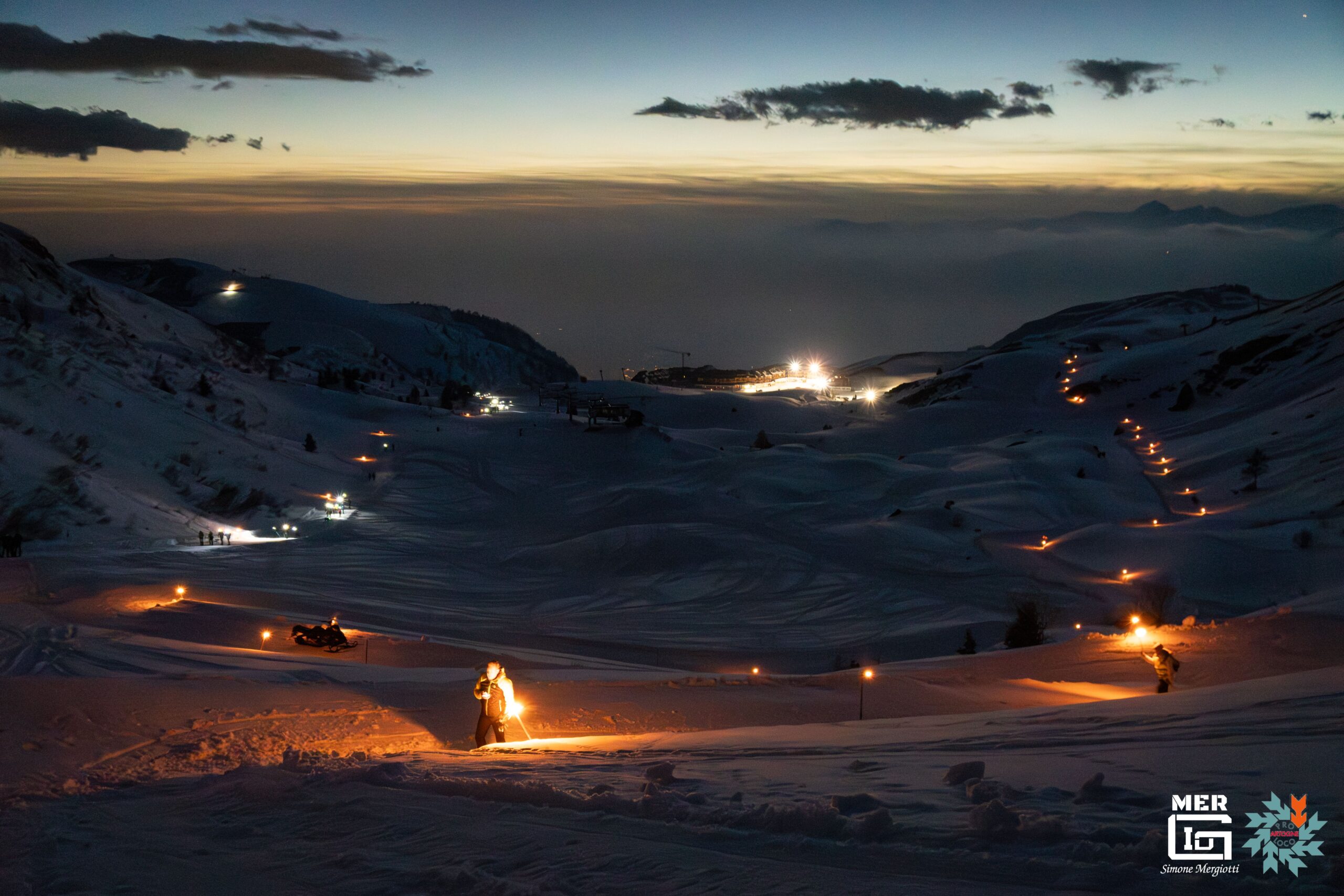 Ciaspolando sotto il Mufetto