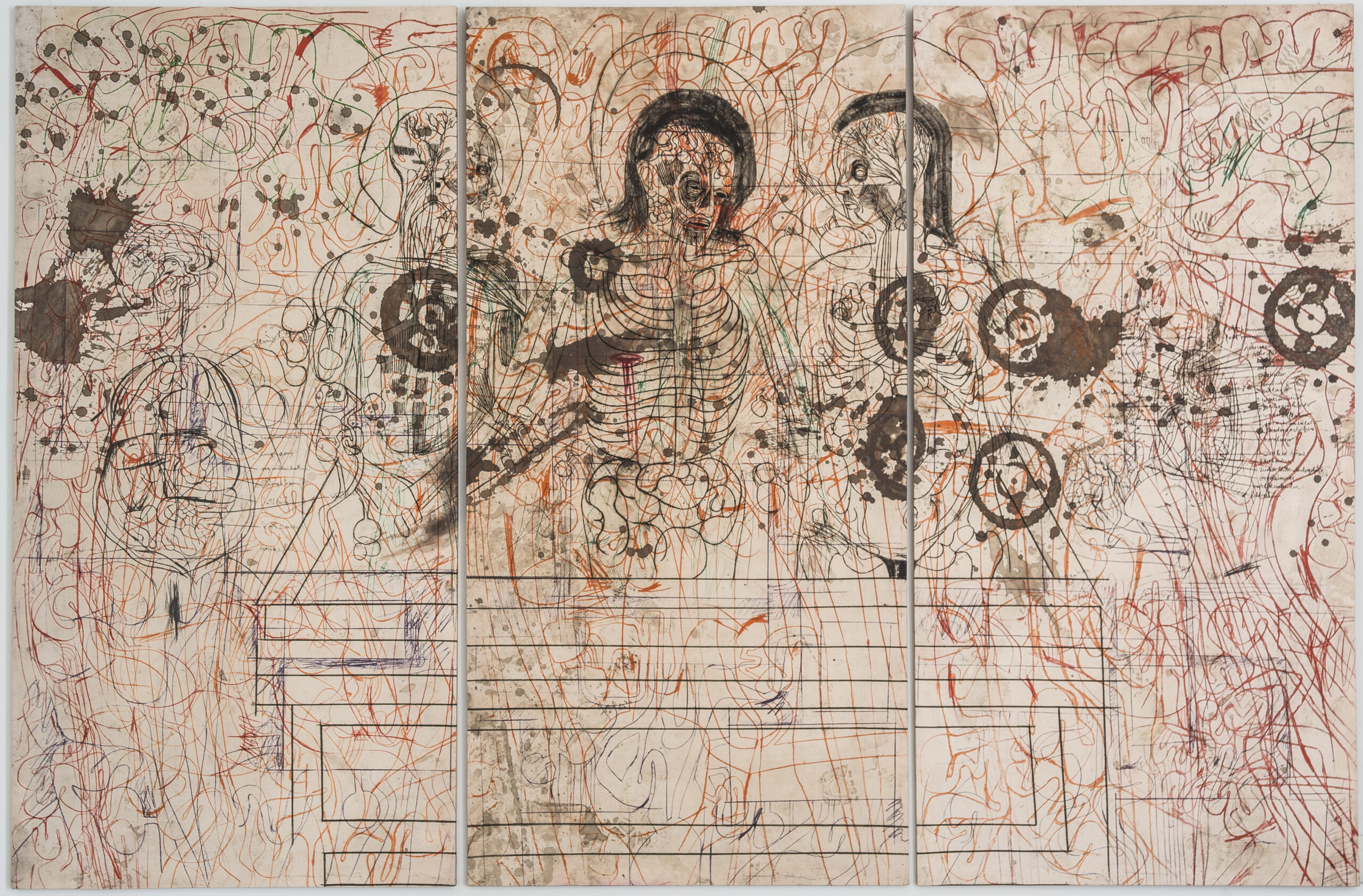 HERMANN NITSCH, Grablegung, 2006-2007, 196x299 cm