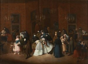 Pietro Longhi (Pietro Falca detto) (Venezia 1701 – 1785), Il Ridotto in Venezia, 1750 ca., olio su tela (2)
