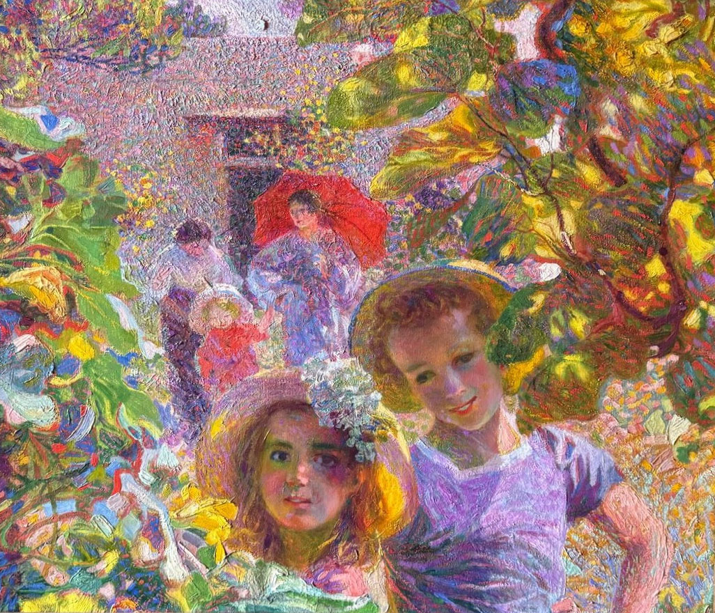 Plinio Nomellini, Bambini in Giardino, 1913. Collezione privata